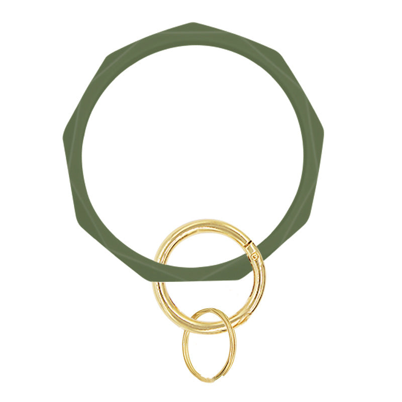 Wholesale Diamond Shape Silicone Bracelet Keychain